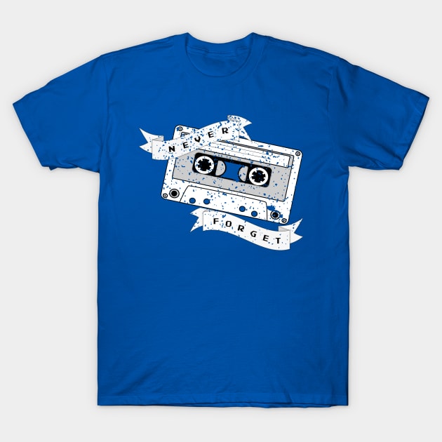 'Never Forget' Retro Cassette T-Shirt by randomgeekery